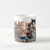 Cats in Jumpers cute cat knitting lover Kaffeetasse (Mittel)