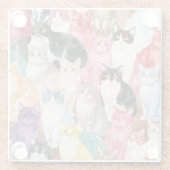 Cats in Multicolour coaster Glasuntersetzer (Rückseite)