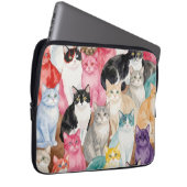 Cats in Multicolour laptop case (Vorne Rechts)