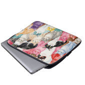 Cats in Multicolour laptop case (Vorne Knopf)
