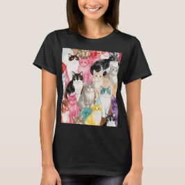 Cats in Multicolour T-Shirt