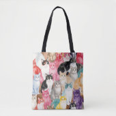 Cats in Multicolour Tasche (Vorderseite)