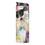 Cats in Multicolour  Thermosbecher (Nach rechts gedreht)