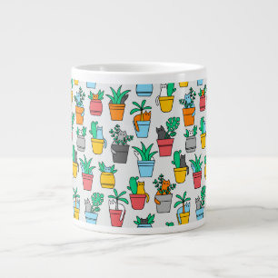 Cats in the flowerpots Jumbo-Tasse