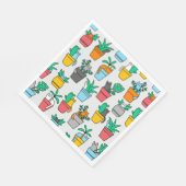 Cats in the flowerpots serviette (Ecke)