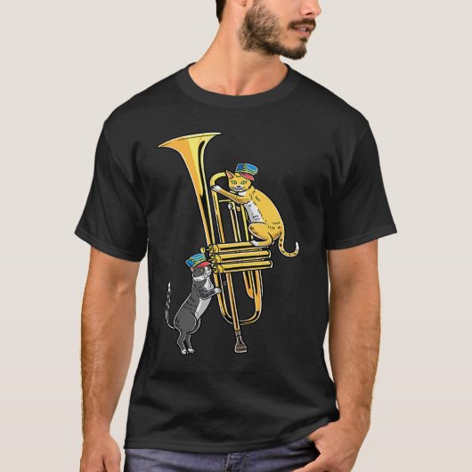 Cats In Trumpet Instrument Trumpet Player Trumpete T-Shirt (Vorderseite)