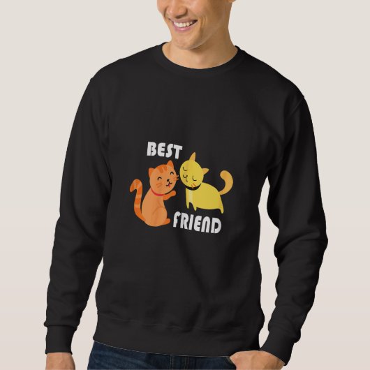 Cats is my real best friend sweatshirt (Vorderseite)