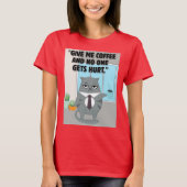Cats Kaffeekonzept T-Shirt (Vorderseite)