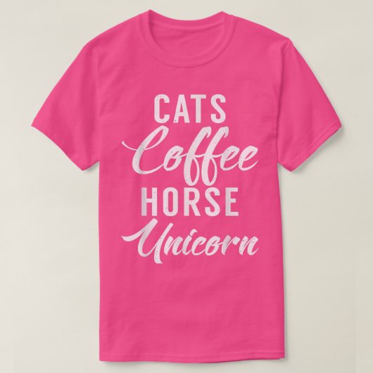 Cats Kaffeepferd Unicorn Funny Cat Eigentümer Kaff T-Shirt (Design vorne)