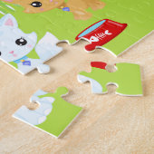 Cats Kittens Castle Blue and Red Jigsaw Puzzle (Seite)