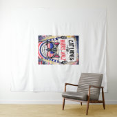 Cats Ladys for Harris Walz Wandteppich (Beispiel (Horizontal))