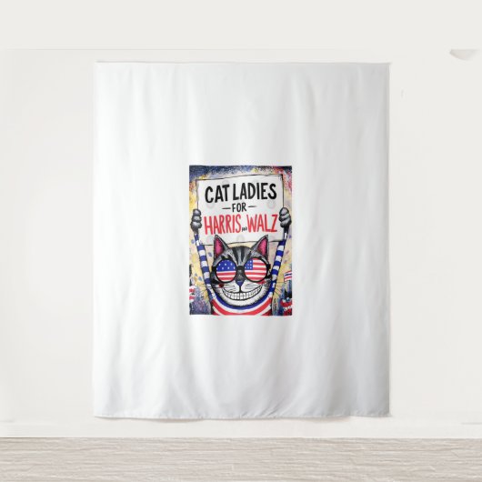 Cats Ladys for Harris Walz Wandteppich (Vorderseite)