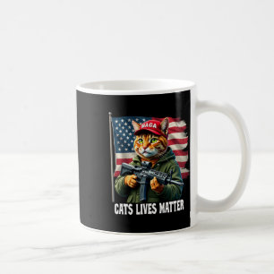 Cats Lives Problem Funny Trump 2024 Cat Voting Tru Kaffeetasse