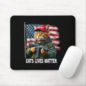 Cats Lives Problem Funny Trump 2024 Cat Voting Tru Mousepad (Mit Mouse)