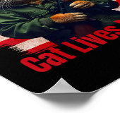 Cats Lives Problem Funny Trump 2024 Cat Voting Tru Poster (Ecke)