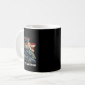 Cats Lives Problem Funny Trump 2024 Katze Kaffeetasse (Vorderseite Links)