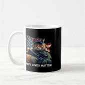 Cats Lives Problem Funny Trump 2024 Katze Kaffeetasse (Links)