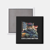 Cats Lives Problem Funny Trump 2024 Katze Magnet (Vorderseite/Rückseite)