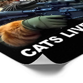 Cats Lives Problem Funny Trump 2024 Katze Poster (Ecke)