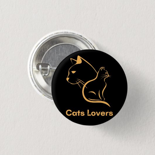Cats Lover Button (Vorne & Hinten)