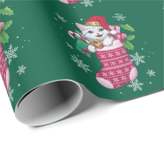 Cats Lover Christmas Funny Cats Besitzer Geschenkpapier (Rolleneckpunkt)