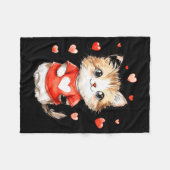 Cats Lover Heart Girls Kitten Valentine’s Day Wome Fleecedecke (Vorderseite (Horizontal))
