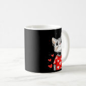 Cats Lover Heart Girls Kitten Valentine’s Day Wome Kaffeetasse (VorderseiteRechts)