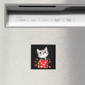 Cats Lover Heart Girls Kitten Valentine’s Day Wome Magnet (In Situ (Geschirrspüler))