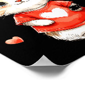 Cats Lover Heart Girls Kitten Valentine’s Day Wome Poster (Ecke)