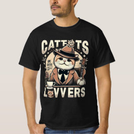 Cats Lovers Cute Cottagecore Cat with ghitar T-Shirt