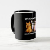cats make me happy humans make tasse (Vorderseite Links)