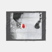 Cats Meme Funny Cat Selfie With Santa Hat Christma Fleecedecke (Vorderseite (Horizontal))