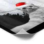 Cats Meme Funny Cat Selfie With Santa Hat Christma Poster (Ecke)