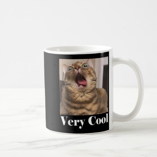 Cats Meme Graphic Silly Cat Humor Funny Cat Very C Kaffeetasse (Rechts)