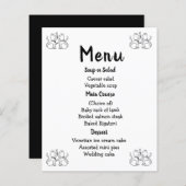 Cats Menu Schwarz-weiße Hochzeitsparty Kitty Moder (Vorne/Hinten)