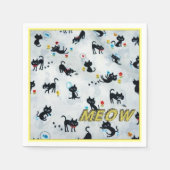 Cats Meow Kitten Pattern Napkins Serviette (Vorderseite)