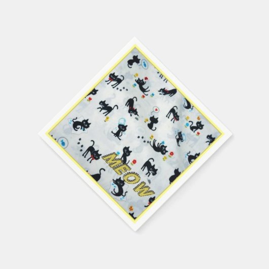 Cats Meow Kitten Pattern Napkins Serviette (Ecke)