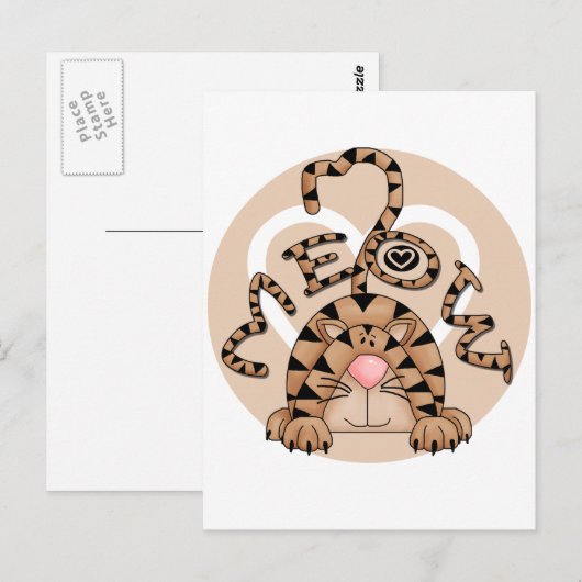 Cat's Meow Postkarte (Vorne/Hinten)