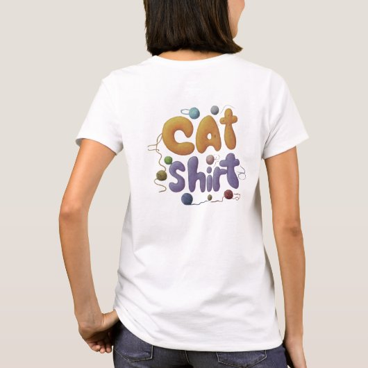 Cat's Meow-T - Shirt: Ein schlichter Stil T-Shirt (Rückseite)
