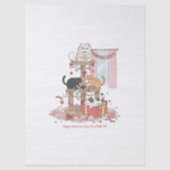  Cat's Meow Valentine's Day Tissue Paper Seidenpapier (Vorderseite)