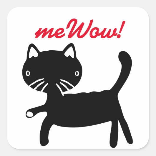 Cat's meWOW Black & White Good Job Sticker (Vorderseite)