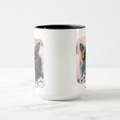 Cat's Modern Simple Cool Grunge Name and Foto Tasse (Zentrum)