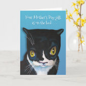 Cat's Mother's Day SURPRISE! Karte (Gelbe Blume)