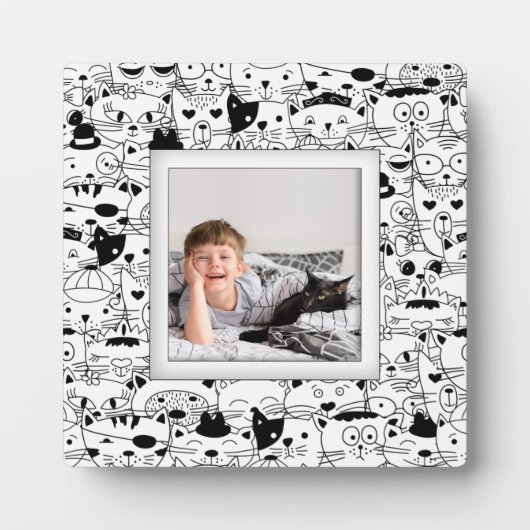 Cats Muster Frameless Foto Easback Fotoplatte (Vorderseite)