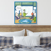 Cats Natural Enemy Funny Canvas Print Leinwanddruck (Insitu (Schlafzimmer))