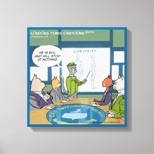 Cats Natural Enemy Funny Canvas Print Leinwanddruck (Vorderseite)