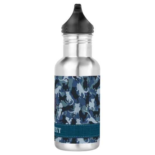 Cats Navy Camouflage Edelstahlflasche (Rechts)