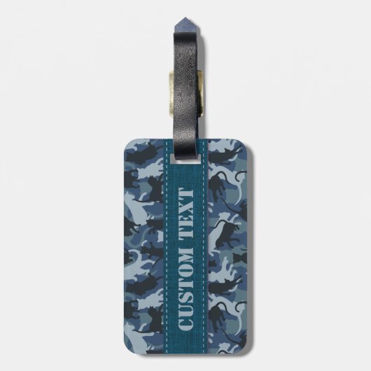 Cats Navy Camouflage Gepäckanhänger (Rückseite vertikal)