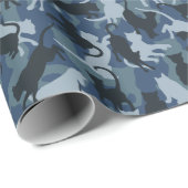 Cats Navy Camouflage Geschenkpapier (Rolleneckpunkt)