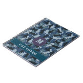 Cats Navy Camouflage Notizblock (Linke Seite)